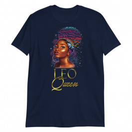 Beautiful African American Leo Queen Natural Hair Women Unisex T-Shirt