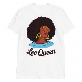 Afro American Queen July August Birthday Leo Zodiac Sign Unisex T-Shirt