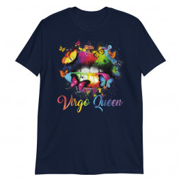 Womens Virgo Queens Lips Hippie Birthday Gift Unisex T-Shirt