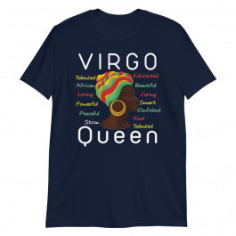 Womens Virgo Queen Afro Horoscope August 23 September 22 Unisex T-Shirt