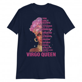 Womens Virgo Queen Birthday Christian Bible Gift Black Unisex T-Shirt