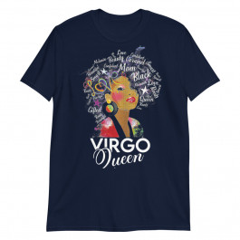 Womens Afro Hair Art Virgo Queen Birthday August 23 to September 22 Unisex T-Shirt