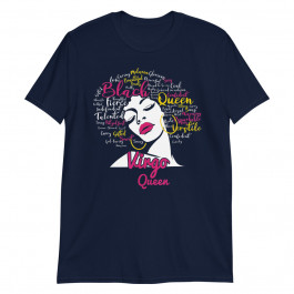 Virgo Queen Funny Birthday Gift for Black Women Girl Unisex T-Shirt