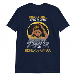 Virgo Girls Black Queen August September Birthday Unisex T-Shirt