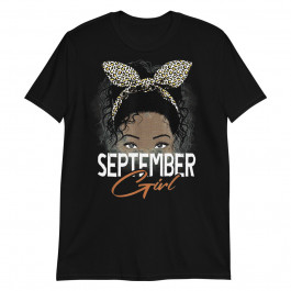 a September Girl Black Queen Leopard Print Virgo Birthday Unisex T-Shirt