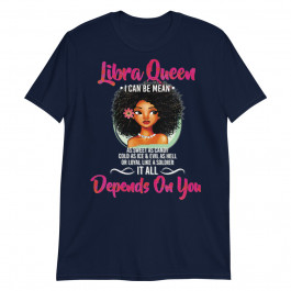 Womens Libra Queen Shirt for Afro American Girls and Women Unisex T-Shirt