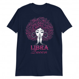 womens libra queen october birthday gift for black Unisex T-Shirt