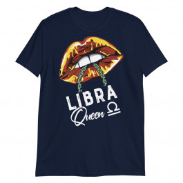 Women's Libra Queen Lips Sexy Black Afro Queen September Unisex T-Shirt