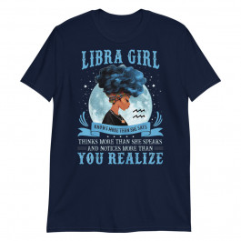 Women's Libra Girls Black Queen September October Birthday Unisex T-Shirt