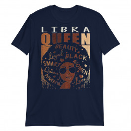 Women's Libra Queen Birthday Zodiac Costume Black Unisex T-Shirt