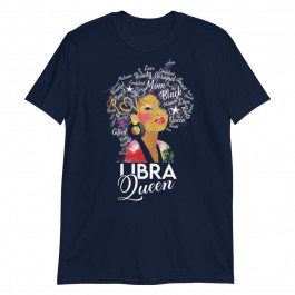 Women's Afro Hair Art Libra Queen Birthday Unisex T-Shirt