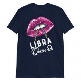 Purple Libra Lips Queen Birthday Women's Zodiac Star Sign Pullover Unisex T-Shirt