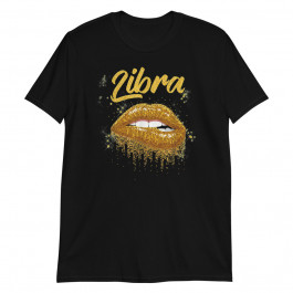 Libra Zodiac Birthday Golden Lips Unisex T-Shirt