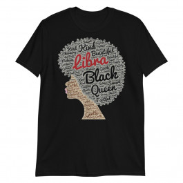 Libra Queen Zodiac Birthday Afro Unisex T-Shirt
