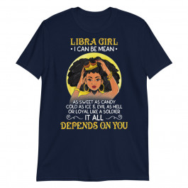 Libra Girls Black Queen September October Birthday Unisex T-Shirt