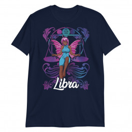 Libra Fairy Zodiac Birthday Anime Fairies Libra Black Queen Pullover Unisex T-Shirt
