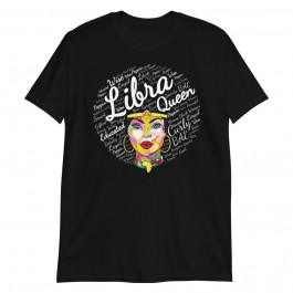 Libra Black Queen Shirt Birthday Gift Melanin Black Unisex T-Shirt