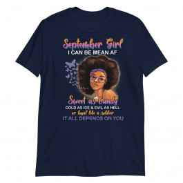 Black Women Queen Virgo Libra Birthday September Girl Unisex T-Shirt