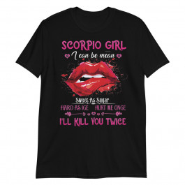 Women's Scorpio Queen Red Lips Mouth Zodiac Birthday Cute Unisex T-Shirt