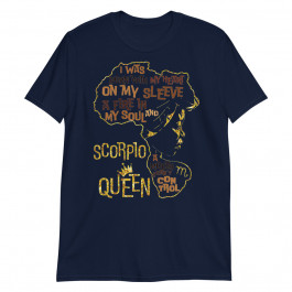 Women's Scorpio Queen Birthday Zodiac Costume Black Unisex T-Shirt
