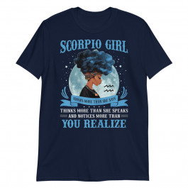 Women's Scorpio Girls Black Queen October November Birthday Unisex T-Shirt