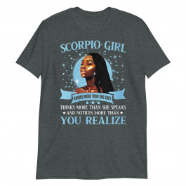 Women's Scorpio Girl Black Queen October Birthday November Birthday Unisex T-Shirt