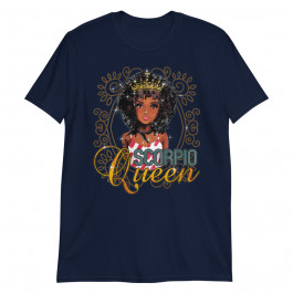 Women's Black Queen Birthday Gift Horoscope Zodiac Scorpio Unisex T-Shirt