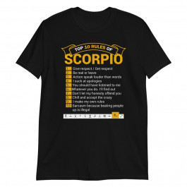 Top 10 Rules of Scorpio Birthday Gift idea Funny Zodiac Sign Unisex T-Shirt