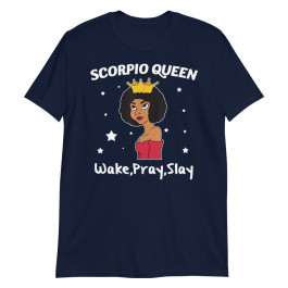 Scorpio Black Queen Black Women Afro Zodiac Unisex T-Shirt