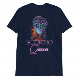 Purple Scorpio Queen African American Woman October November Unisex T-Shirt