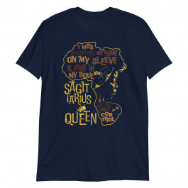 Women's Sagittarius Queen Birthday Zodiac Costume Black Unisex T-Shirt