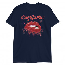 Sagittarius Zodiac Birthday Red Lips Unisex T-Shirt