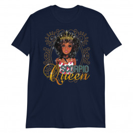 Women's Black Queen Birthday Gift Horoscope Zodiac Scorpio Unisex T-Shirt