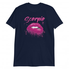 Scorpio Zodiac Birthday Pink Lips Unisex T-Shirt