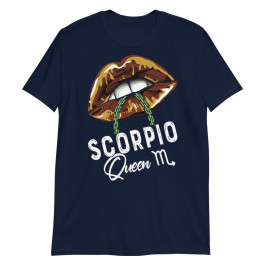Scorpio Queen Lips Sexy Black Afro Queen October November Unisex T-Shirt