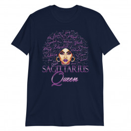 Sagittarius Girl Women's Purple Queen Black Zodiac Birthday Unisex T-Shirt