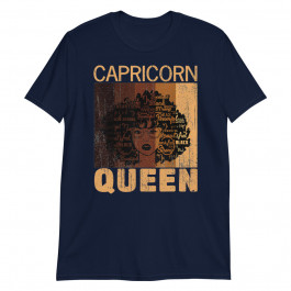 Capricorn Queen Afro Birthday Melanin Black African American Unisex T-Shirt