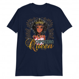 Women's Black Queen Birthday Gift Horoscope Zodiac Capricorn Unisex T-Shirt
