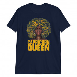 Capricorn Queen Black Woman Natural Hair African American Unisex T-Shirt