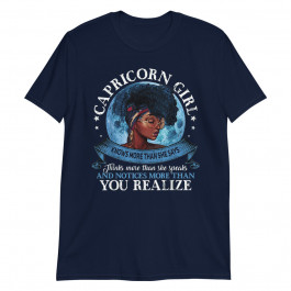 Capricorn Girls Black Queen Best January Birthday Unisex T-Shirt