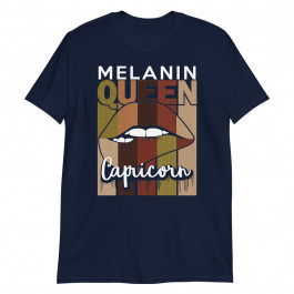 Cpricorn Queen Zodiac Sign Melanin Retro Vintage Birthday Unisex T-Shirt