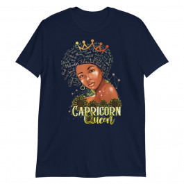 Capricorn Queen Strong Smart Afro Melanin Unisex T-Shirt