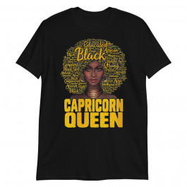 Women's Capricorn Queen Black Woman Natural Hair African American Unisex T-Shirt