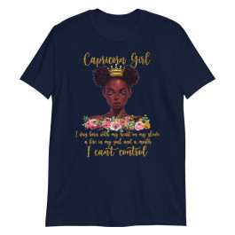 Women's Capricorn Girl Queen Boho Afro Lady Zodiac Horoscope Unisex T-Shirt