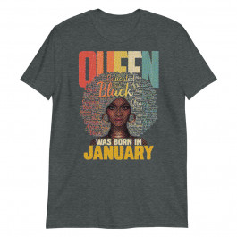 January Queen African American Birthday Capricorn Aquarius Premium Unisex T-Shirt