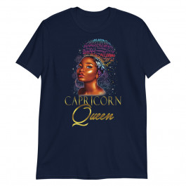 Beautiful African American Capricorn Queen Natural Unisex T-Shirt