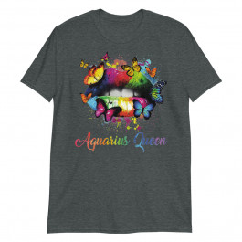 Women's Aquarius Queens Lips Hippie Birthday Unisex T-Shirt