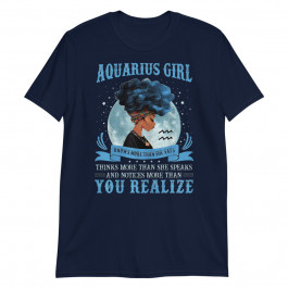Women's Aquarius Girls Black Queen January February Birthday Unisex T-Shirt