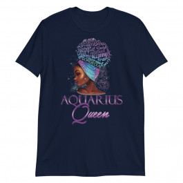 Purple Aquarius Queen African American January February Unisex T-Shirt