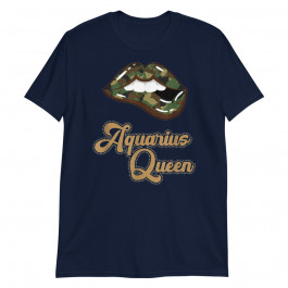 Camo Camouflage Kiss Lips Aquarius Queen Women Zodiac Unisex T-Shirt